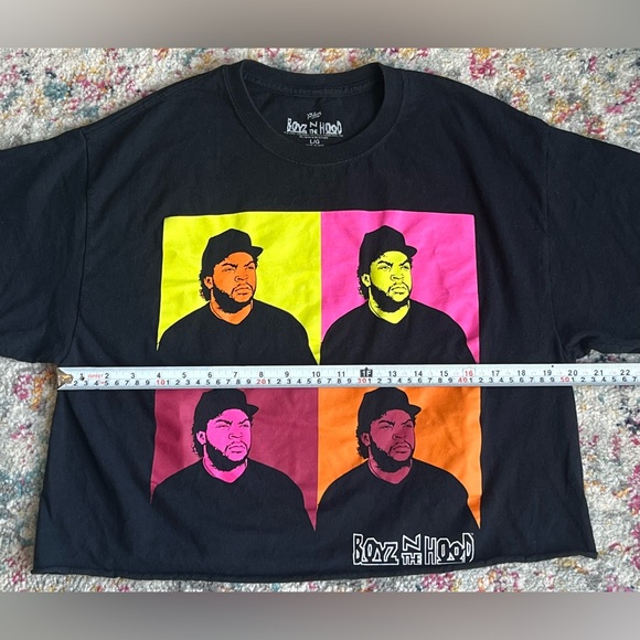 Womens Large Philco’s Boyz N The Hood Crop Top Black T Shirt - Picture 5 of 9